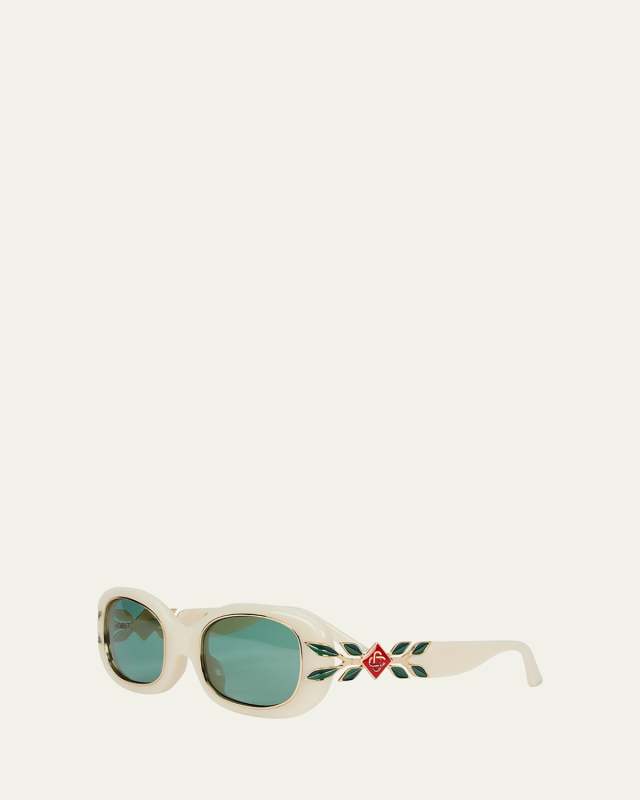 Monogram Oval Acetate & Metal Sunglasses